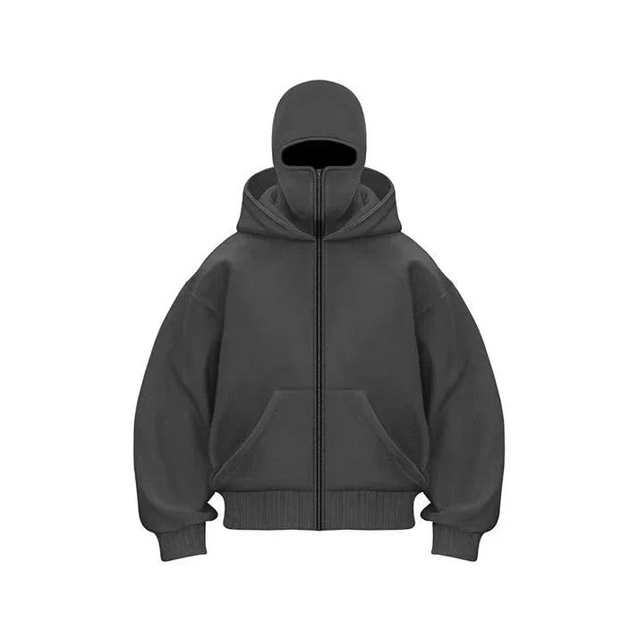 SKM Zippé Sweat à Capuche